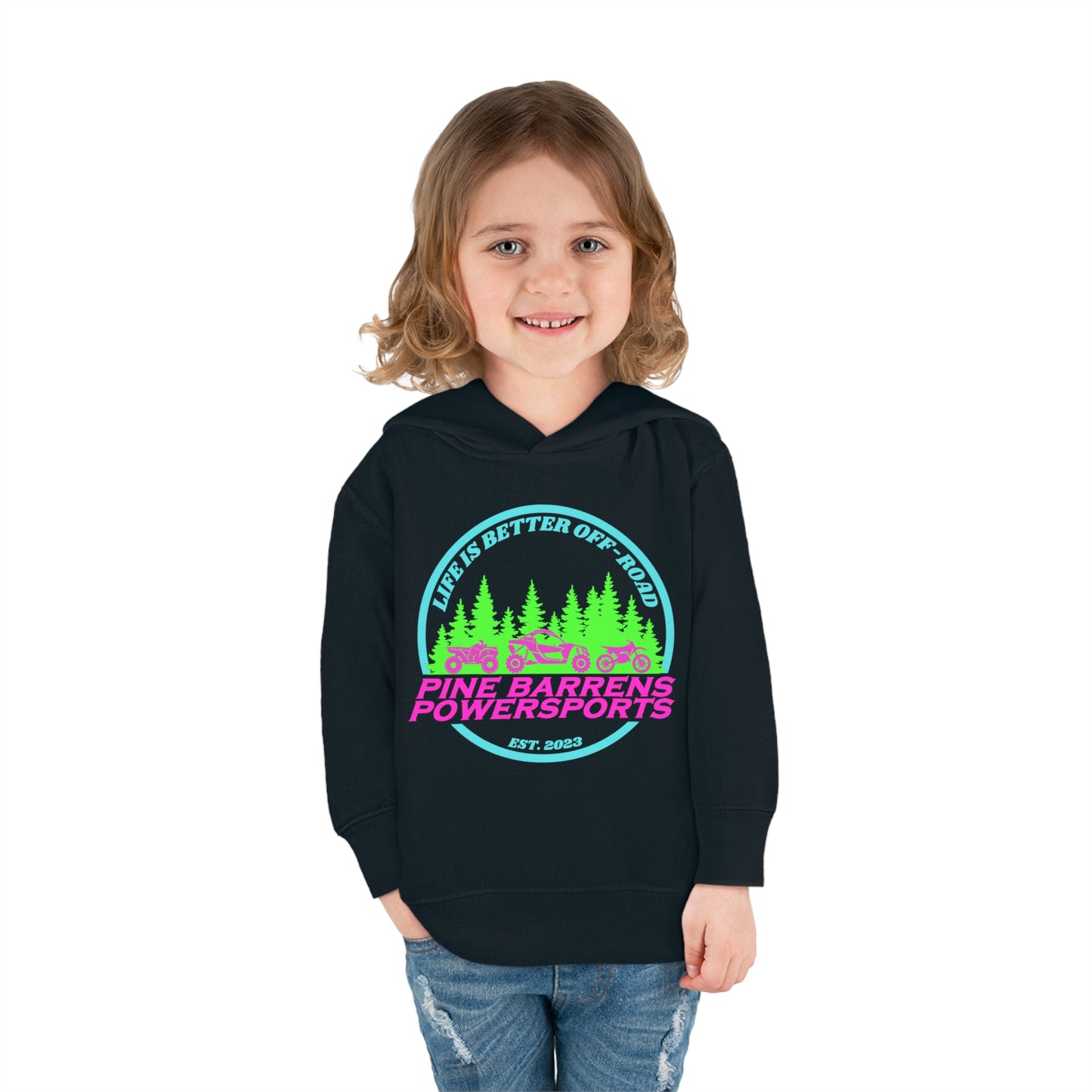 Pine Barrens Powersports Neon Hoodie - Toddler