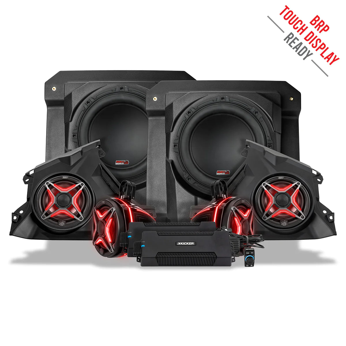 SSV Works Phase-5 V-Spec 1650watt 6-Speaker System fo Can-Am Maverick R
