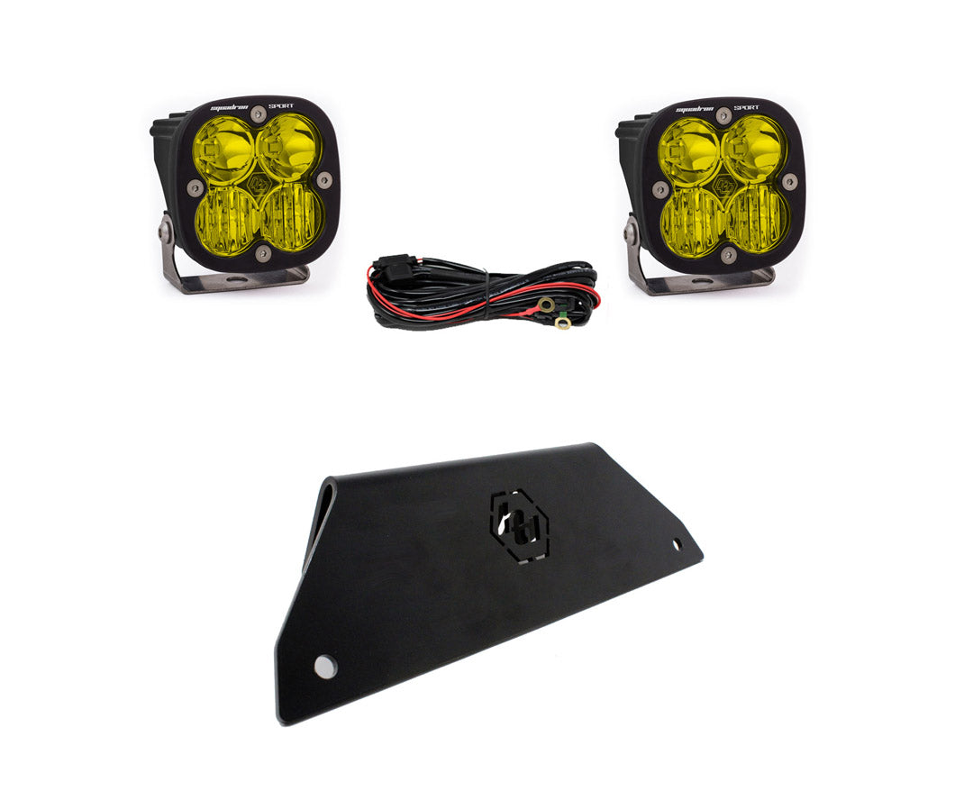 Baja Designs Amber Squadron Sport Bumper Lower Mount Light Kit - Polaris 2020-24 RZR Pro XP 447170
