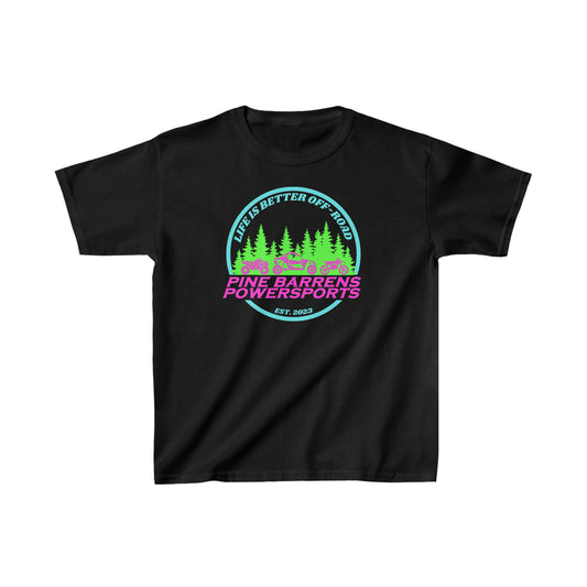 Pine Barrens Powersports Neon T-Shirt- Kids