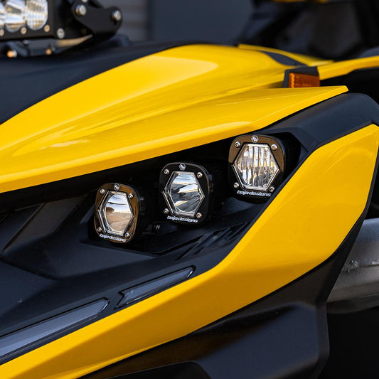 Baja Designs Triple S1 Headlight Kit - Can-Am Maverick R 448186