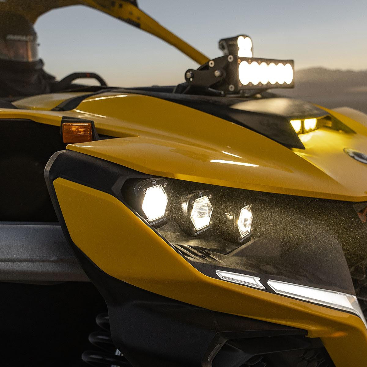 Baja Designs Triple S1 Headlight Kit - Can-Am Maverick R 448186