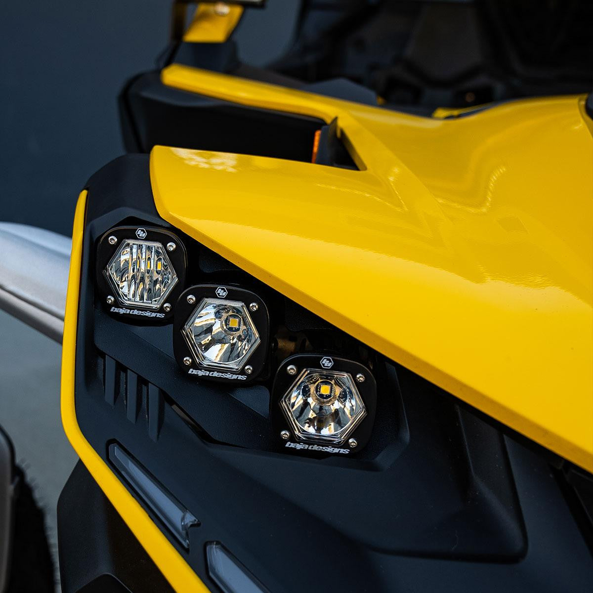 Baja Designs Triple S1 "Unlimited" Headlight Kit - Can-Am Maverick R 448204