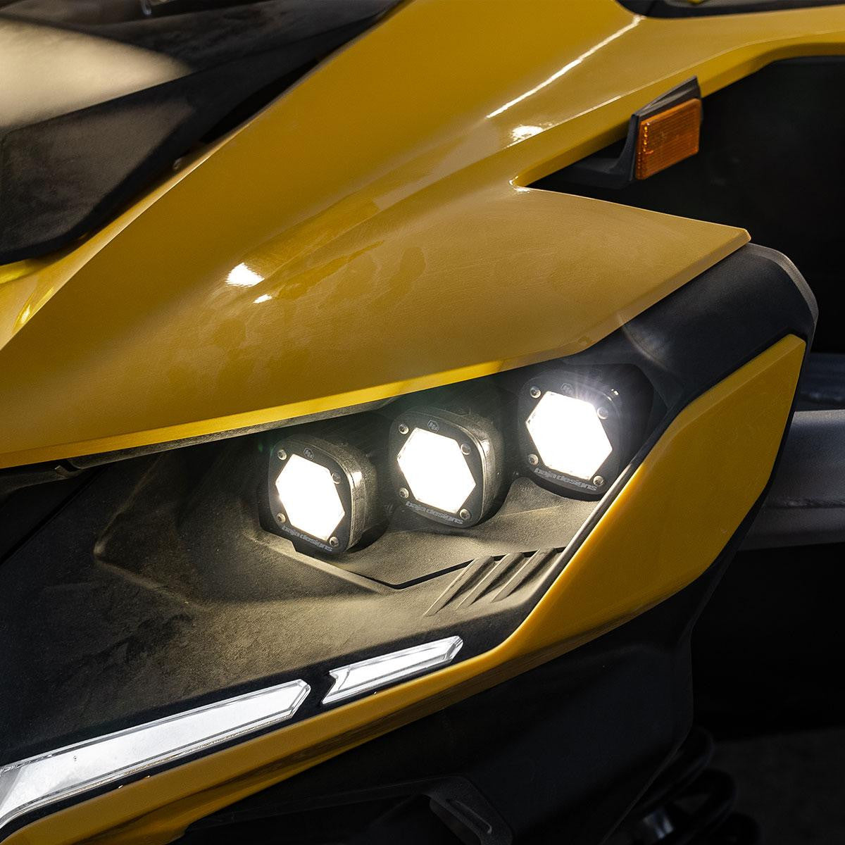 Baja Designs Triple S1 "Unlimited" Headlight Kit - Can-Am Maverick R 448204