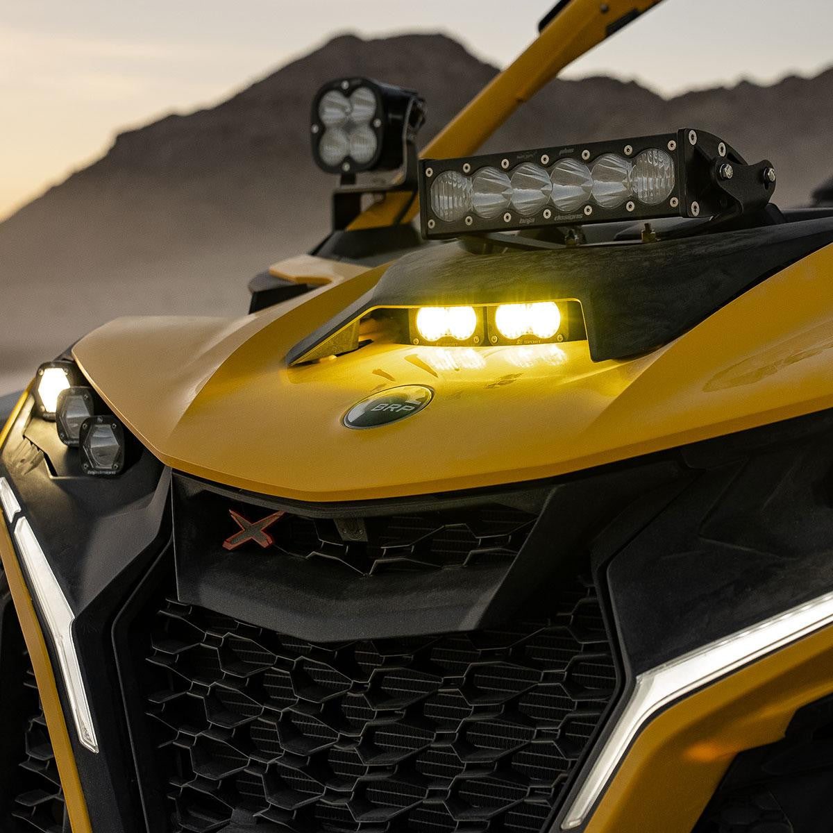 Baja Designs Dual S2 Pro Hood Kit - Can-Am Maverick R 448208