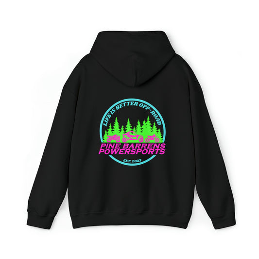 Pine Barrens Powersports Neon Hoodie- Unisex