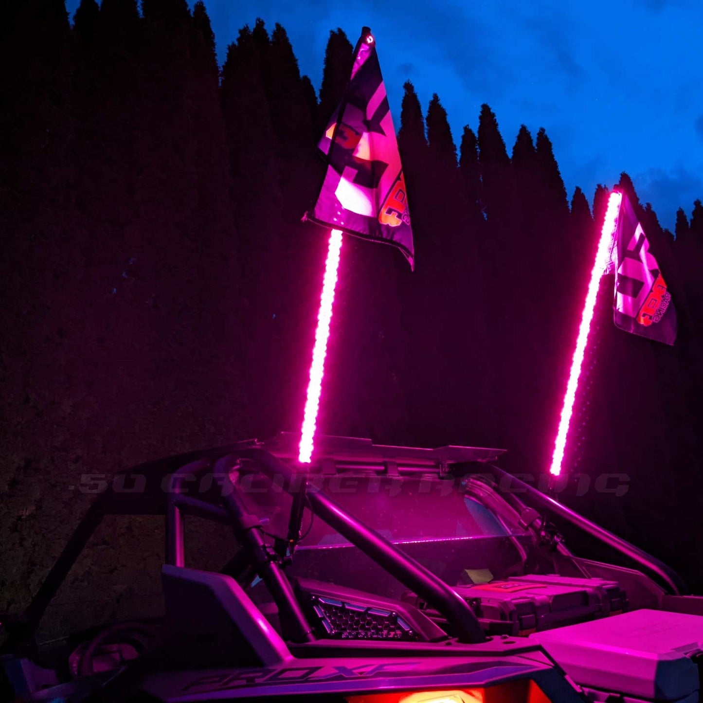 50 Caliber Racing LED Whip Light W/ Bluetooth Control App (Single)