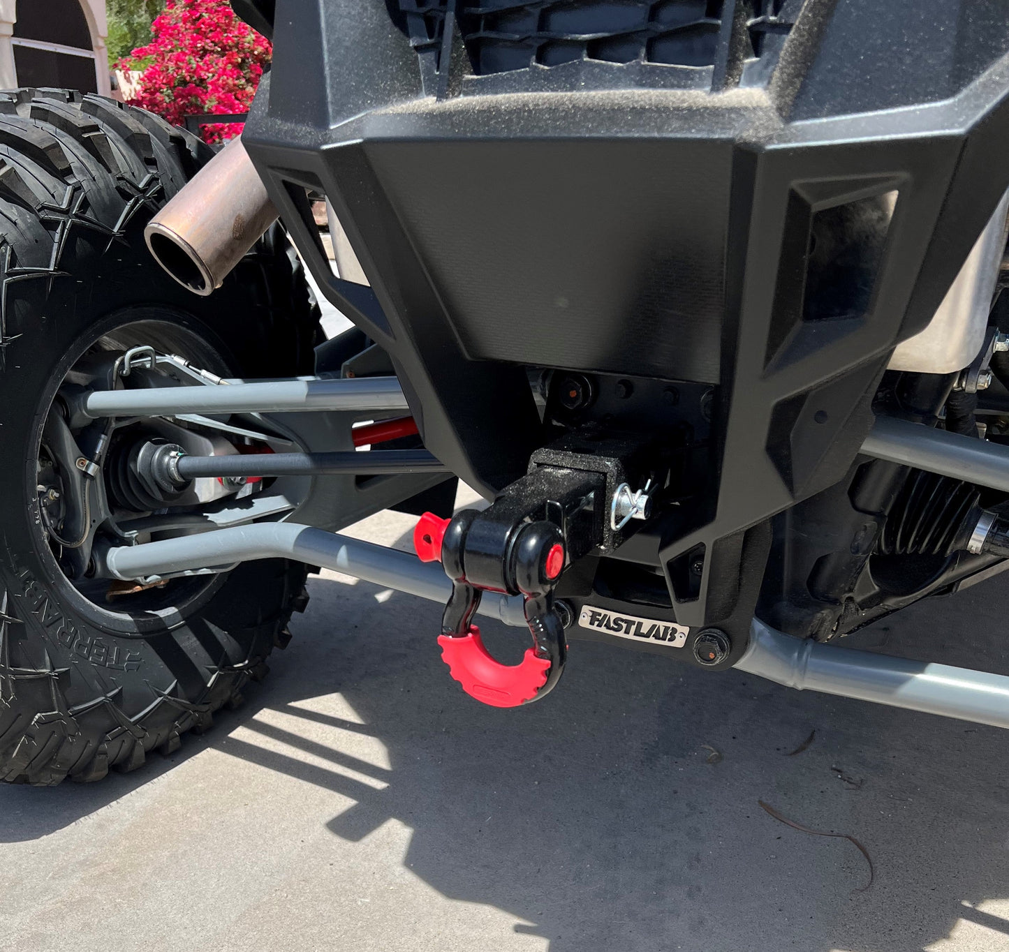 FastLab UTV Radius Rod Pull Plate w/ 2" Receiver for Polaris RZR Turbo R & Pro R