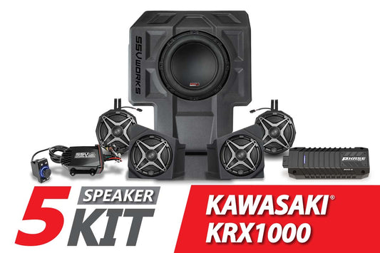 SSV Works 2020-2024 Kawasaki KRX1000 2-Seater 5-Speaker SSV Works Audio-Kit