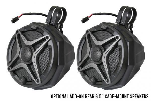 SSV Works Polaris RZR 570/800/900 2-Speaker Overhead Weather proof Audio-System w/Dome Light