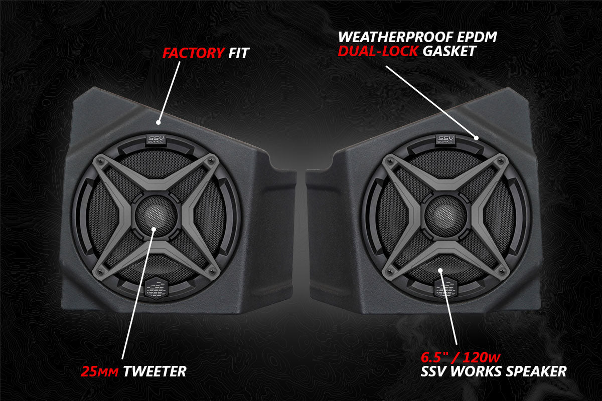 SSV Works 2020-2024 Kawasaki KRX1000 2-Seater Phase X 5-Speaker SSV Works Audio-Kit