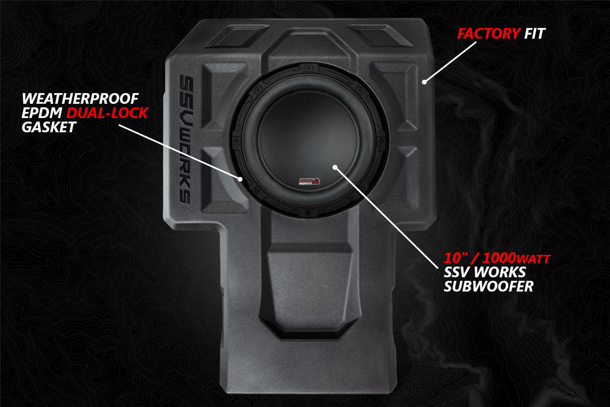 SSV Works 2020-2024 Kawasaki KRX1000 2-Seater 5-Speaker SSV Audio-Kit w/JVC