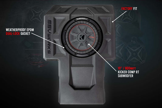 SSV Works 2020-2024 Kawasaki KRX1000 2-Seater 10in Subwoofer Enclosure