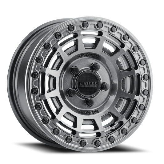 Method Race Wheels 15x7 MR415 Beadlock UTV 5x114.3 Offset +38 Graphite W/ Gloss Graphite Ring
