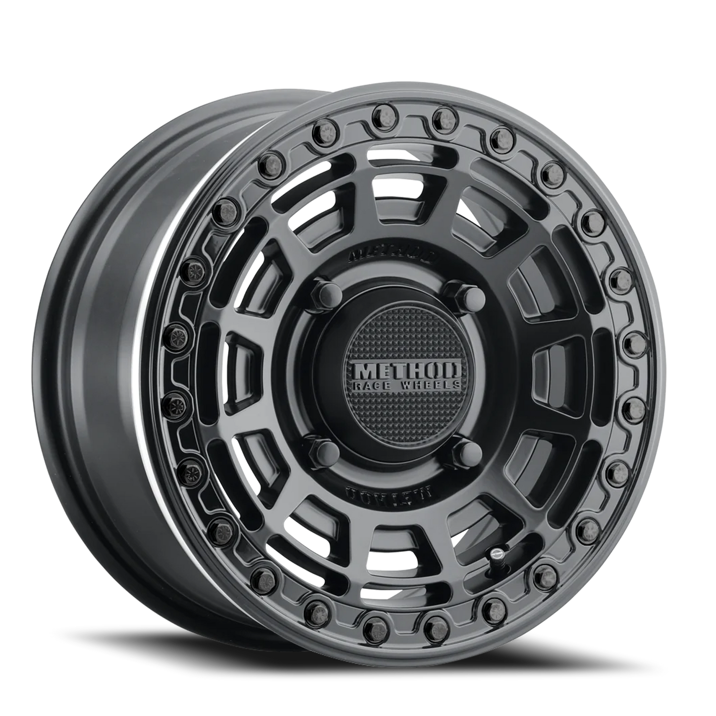 Method Race Wheels 15x7 MR415 Beadlock UTV 4x156 Offset +38 Matte Black W/ Gloss Black Ring