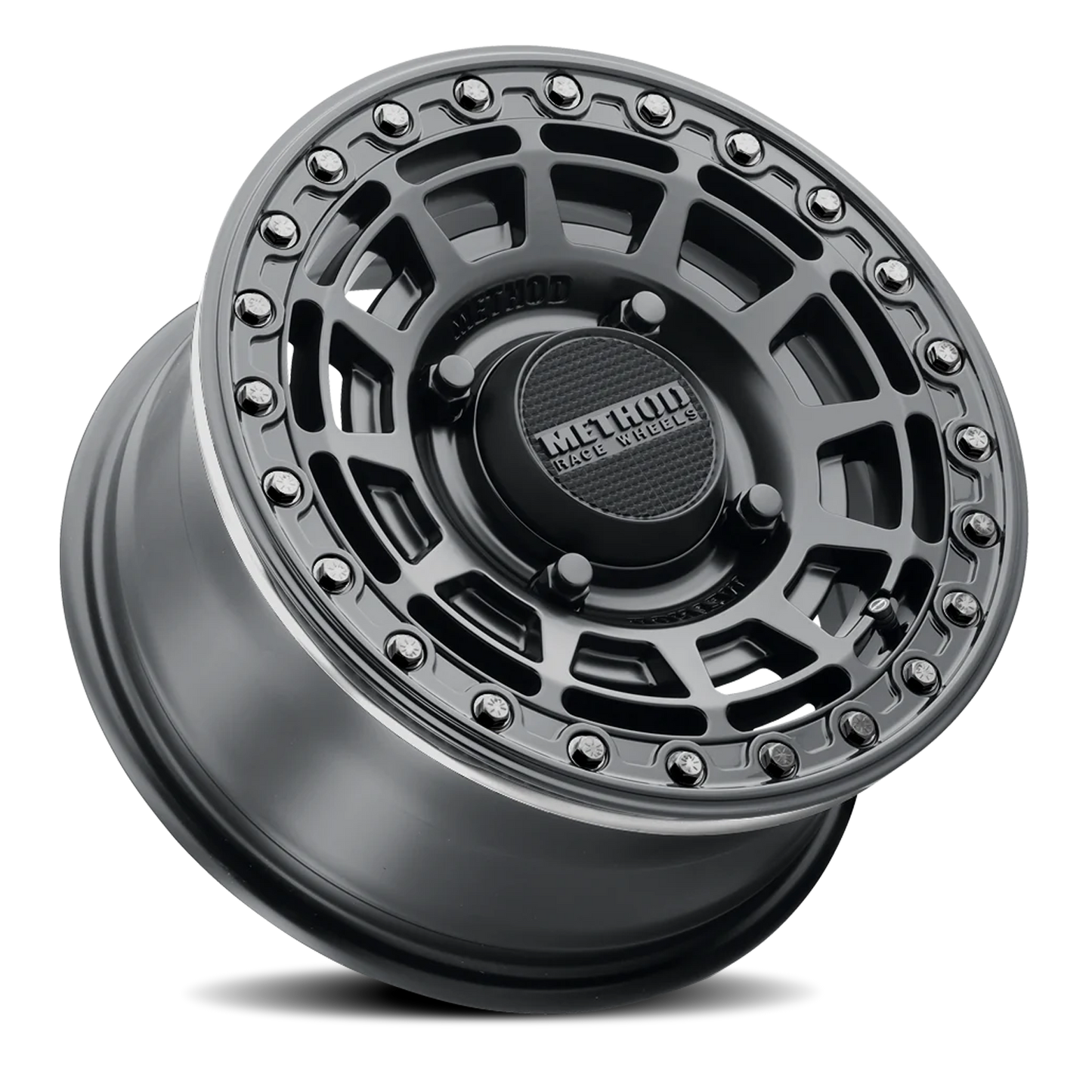 Method Race Wheels 15x7 MR415 Beadlock UTV 4x156 Offset +38 Matte Black W/ Gloss Black Ring