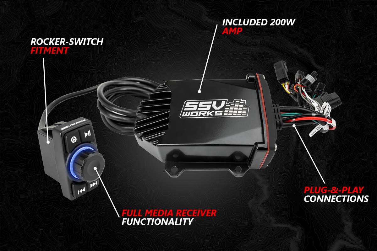 SSV Works 2017-2024 Can-Am Maverick X3 Complete SSV 5-Speaker Plug-and-Play System