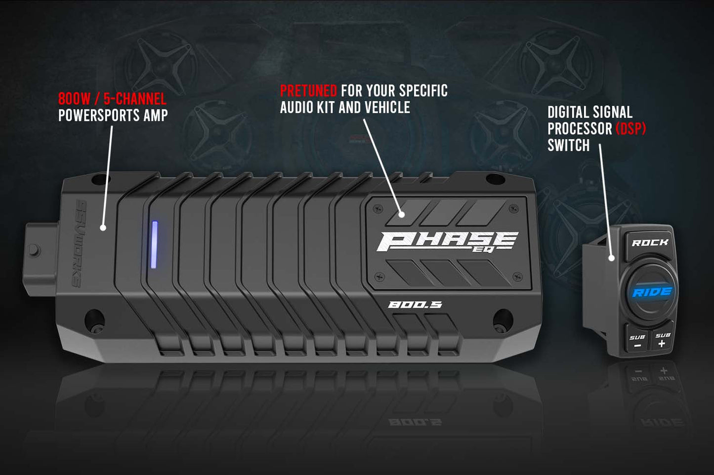SSV Works 2020-2024 Polaris RZR Pro SSV 5-Speaker Plug-&-Play System for Ride Command