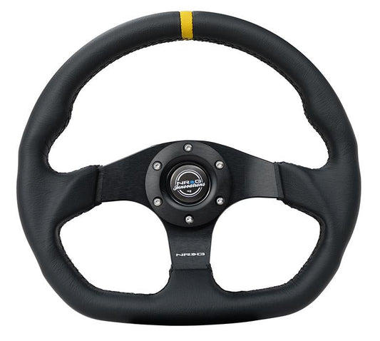 NRG Flat Bottom Steering Wheel Leather
