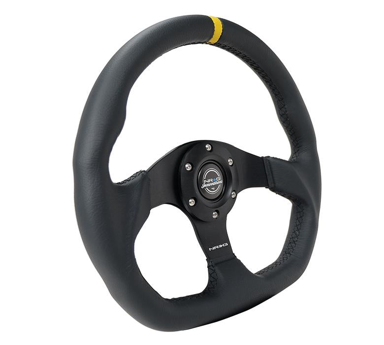 NRG Flat Bottom Steering Wheel Leather