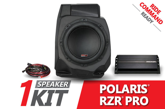 SSV Works 2020-2024 Polaris RZR Pro Under-Dash 10in Subwoofer Enclosure for Ride Command