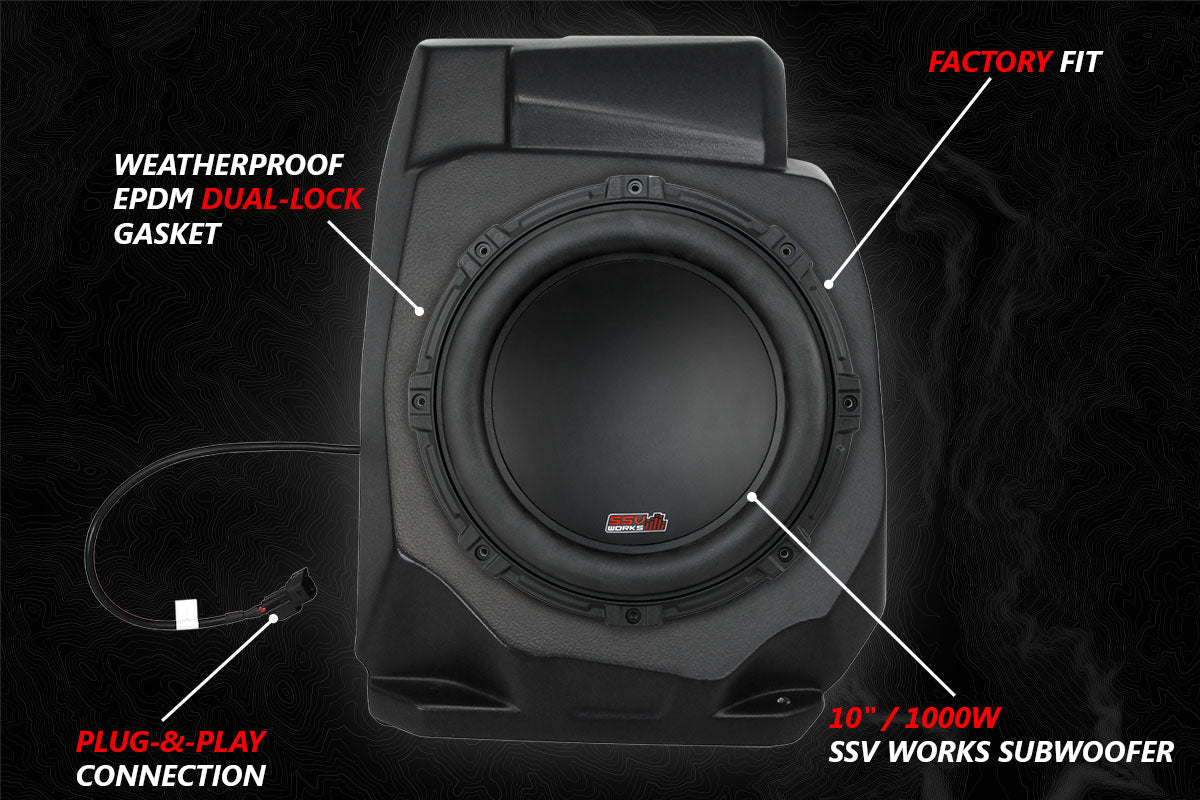 SSV Works 2020-2024 Polaris RZR Pro Lighted 5-Speaker Plug-&-Play System w/JVC