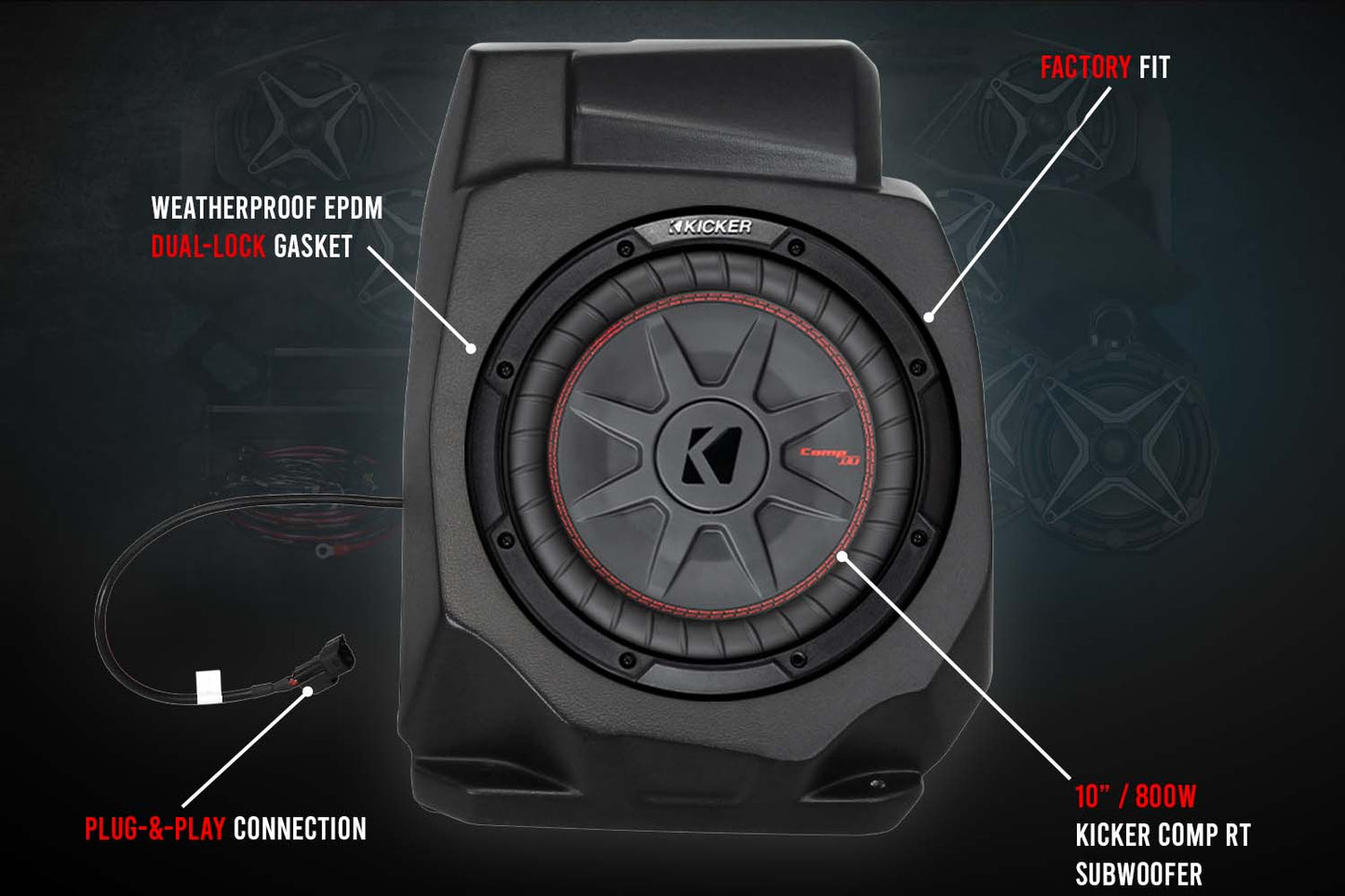 SSV Works 2020-2024 Polaris RZR Pro Kicker 5-Speaker Plug-&-Play System
