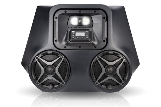 SSV Works Polaris RZR 570/800/900 2-Speaker Overhead Weather proof Audio-System w/Dome Light