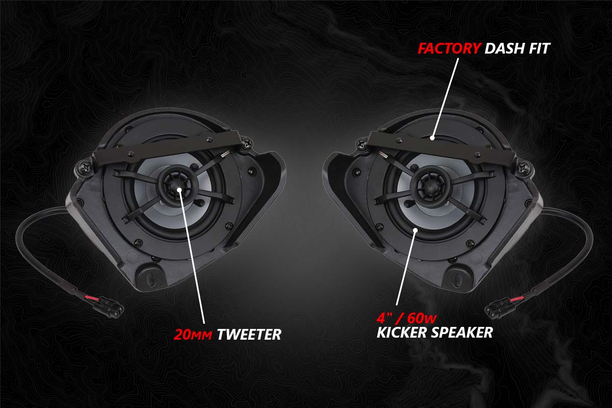 SSV Works 2017-2024 Can-Am Maverick X3 Phase X 8-Speaker Plug-&-Play kit w/JVC