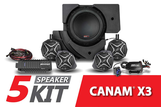 SSV Works 2017-2024 Can-Am Maverick X3 Complete SSV 5-Speaker Plug-and-Play System
