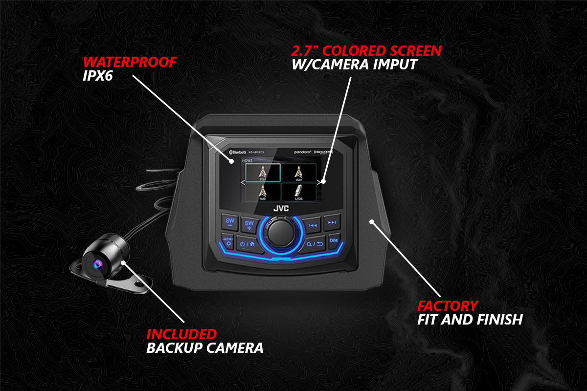 SSV Works 2017-2024 Can-Am Maverick X3 Lighted 5-Speaker Plug-and-Play System w/JVC