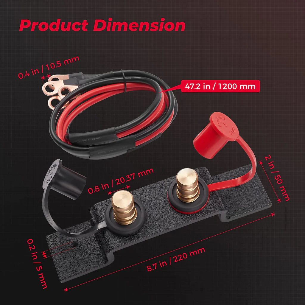 Kemimoto Universal Battery Jump Post Kit