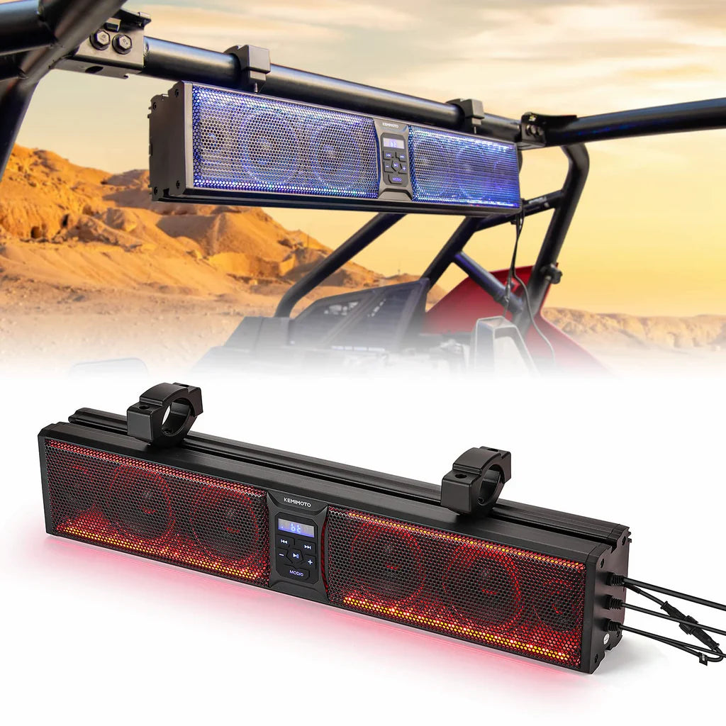 Kemimoto UTV Sound Bar RGB 26" Bluetooth 500W Amp