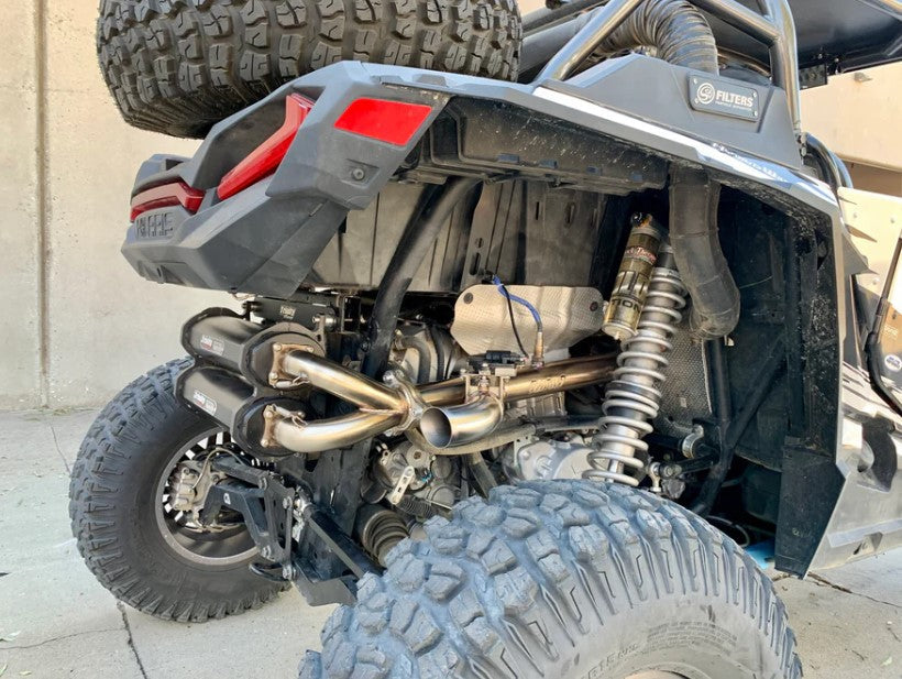 Trinity Racing Side Piece Header w/ E-Valve for Polaris RZR XP Turbo