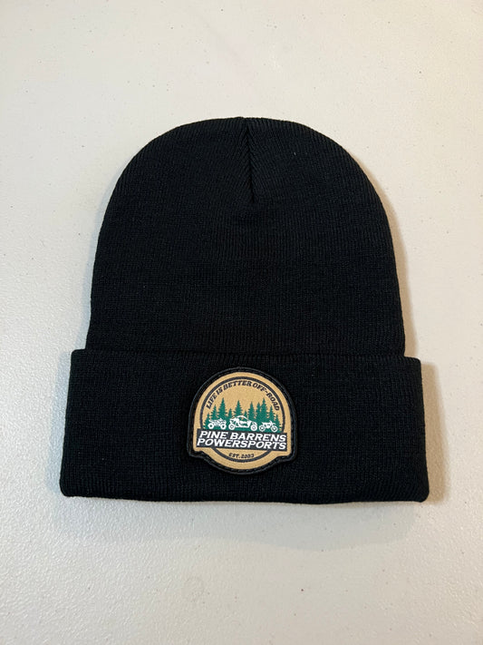 Pine Barrens Powersports Life Is Better Off-Road Black Beanie