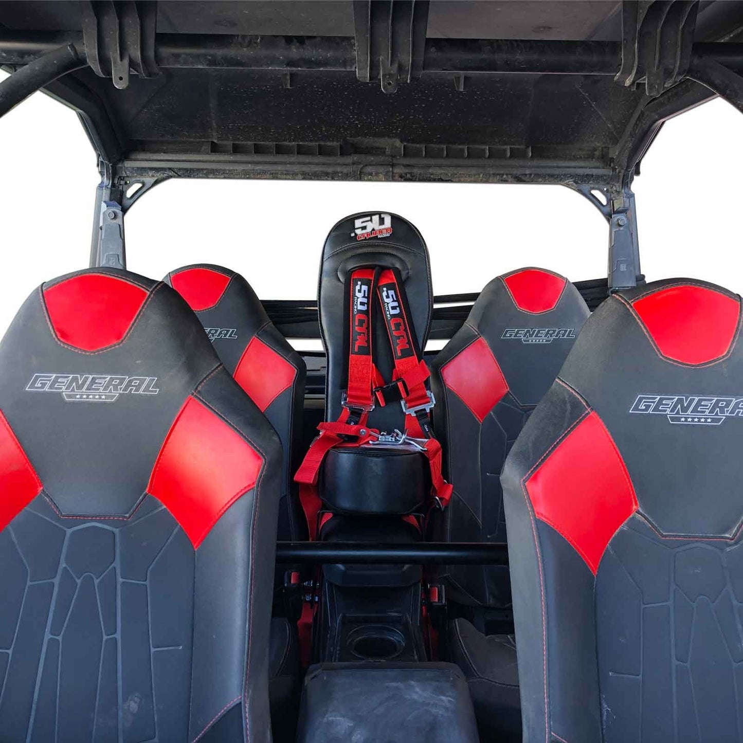 50 Caliber Racing Child Bump Seat W/ Harness for Polaris General 4 Seat