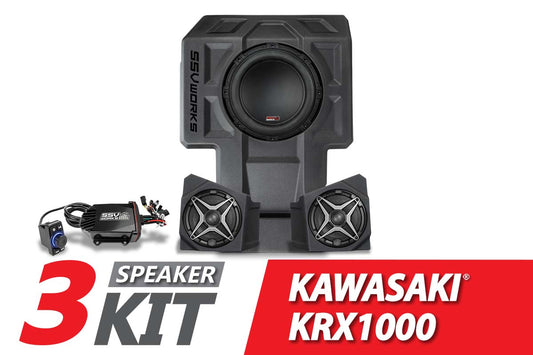 SSV Works 2020-2024 Kawasaki KRX1000 2-Seater 3-Speaker SSV Works Audio-Kit