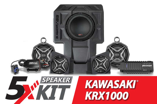 SSV Works 2020-2024 Kawasaki KRX1000 2-Seater Phase X 5-Speaker SSV Works Audio-Kit