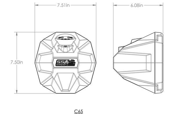 SSV Works 2016-2022 Can-Am Defender Cage-Mount 6.5in Speaker Pods