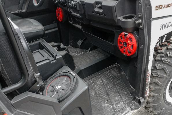 SSV Works Polaris Ranger XP1000 2018 and up Weather Proof Amplified Underseat Subwoofer