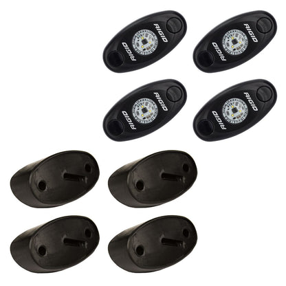 Rigid Industries Rock Light Kit Cool White Set of 4 Lights A-Series 400203