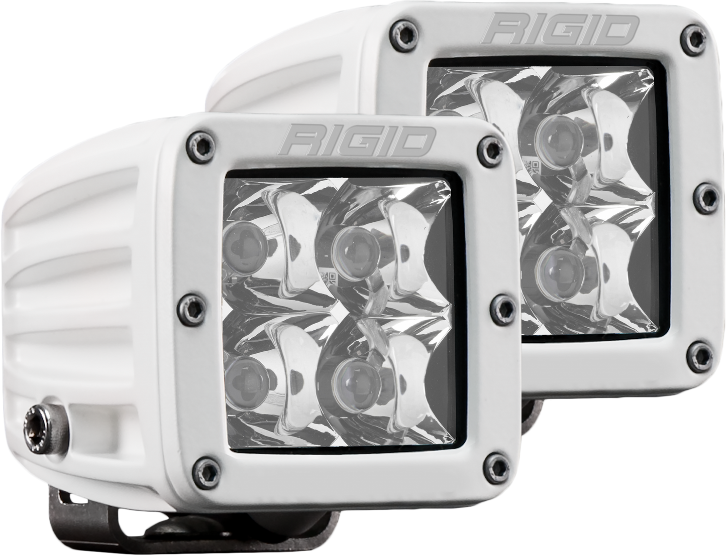 Rigid Industries Hybrid Spot Surface Mount White Housing Pair D-Series Pro 602213