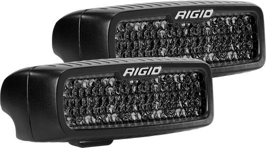 Rigid Industries Spot Diffused Midnight Surface Mount Pair SR-Q Pro 905513BLK