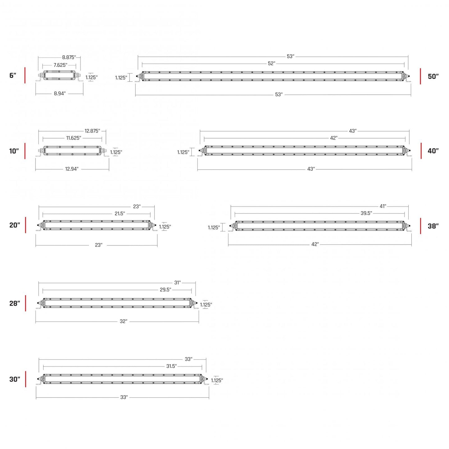 Rigid Industries Sr-Series Pro 6 Inch Diffused Light Bar 906513