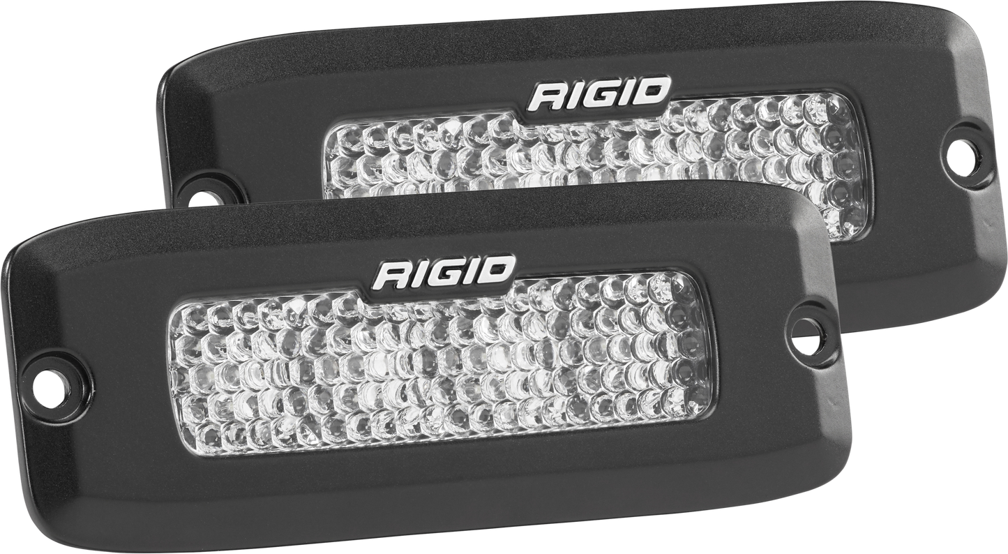 Rigid Industries Driving Diffused Black Flush Mount Pair SR-Q Pro 925513