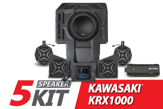 SSV Works 2020-2024 Kawasaki KRX1000 2-Seater 5-Speaker SSV Audio-Kit w/JVC