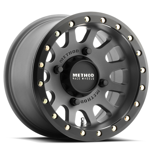 Method Race Wheels 14x7 MR401 Beadlock UTV 4x156 Offset +13 Titanium W/ Matte Black Ring