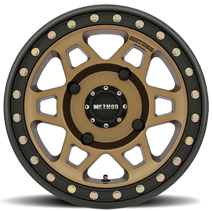 Method Race Wheels 15x7 MR405 Beadlock UTV 4x156 Offset +13 Bronze W/ Matte Black Ring