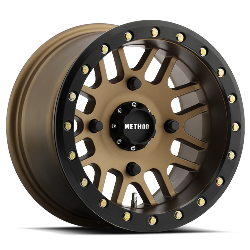 Method Race Wheels 14x10 MR406 Beadlock UTV 4x156 Offset -2 Bronze W/ Matte Black Ring