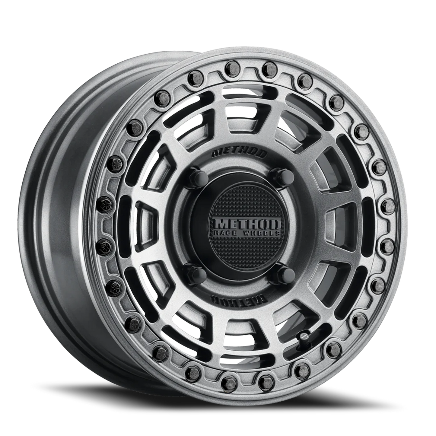 Method Race Wheels 15x10 MR415 Beadlock UTV 4x156 Offset +25 Graphite W/ Gloss Graphite Ring